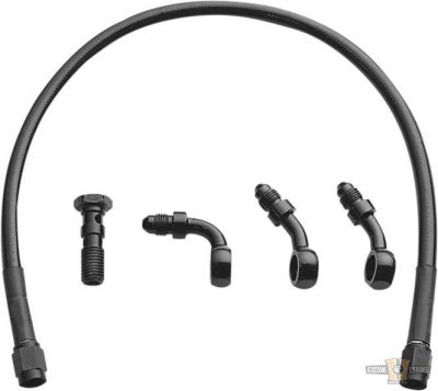 04813 - GOODRIDGE Ebony Black Stainless Steel Universal Brake Line Black Vinyl...