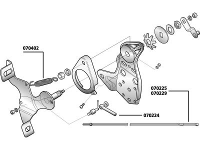 070224 - CCE Foot Clutch Spare Parts Foot Clutch Lever Rod End Chrome