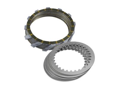 070717 - Barnett Extra-Plate Clutch Kit Kit consists of 9 bonded friction plates and 8 steel drive plates. 12% more surface area.