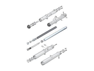 09629 - CCE Damper Retainig Ring Big Twin Front Fork Parts OEM 46172-48