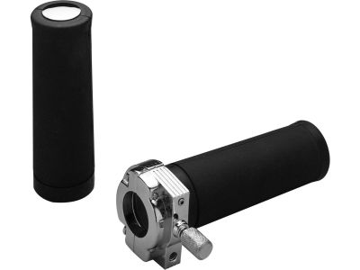 12914 - CCE Throttle Clamp, Sleeve and Rubber Grip Assembly Chrome 1