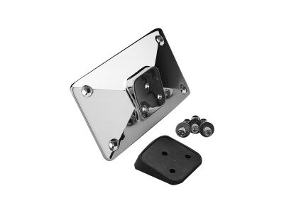 14199 - CCE Laydown License Plate Mount Kit Pyramid Style Mount Chrome