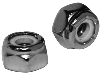 14624 - CCE Nylon-Inserted Lock Nut Pack Chrome 1/4"-28 UNF