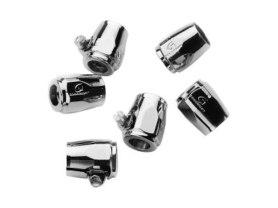 14975 - GOODRIDGE 1/4 BRAIDED HOSE END COVERS Chrome