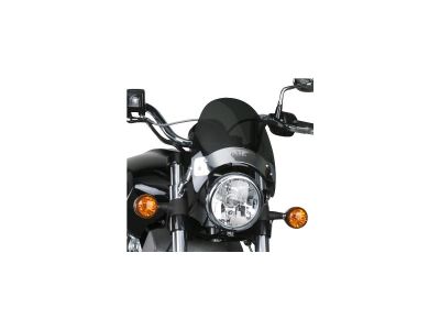 15357 - National Cycle Flyscreen Windshield Kit Height: 8,5", Width: 9,25", Chrome Brackets Up to 43mm Dark Smoke