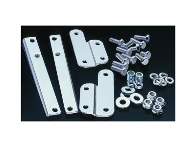 15384 - National Cycle Heavy Duty Windshield Mount Kit Covered forks Chrome
