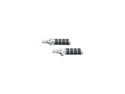 190042 - CCE Vibra-Kushion Passenger Pegs with Stud Mounts Chrome