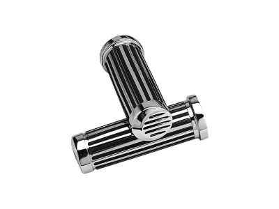 27383 - CCE Mini-Rib Grips Chrome 1" Cable operated