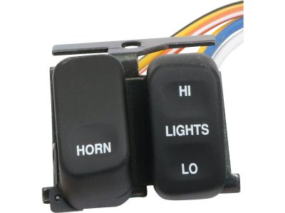 27686 - DAYTONA Horn/Dimmer Switch Black Replacement Ergonomic Engine Horn and Dimmer Switch