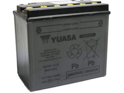 2831391 - YUASA Battery YB16HLACX Battery Dry Charged without Acid Lead Acid, 240 A, 20.0 Ah