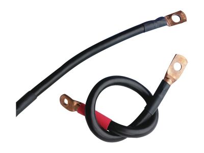 47522 - TERRY MEGA Battery Cable Kit Includes a 9" ground cable, a 16" battery-to-solenoid cable and a 16" solenoid-to-starter cable Black