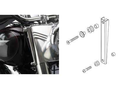 603434 - National Cycle Hardware Kit for FLST W/O Lightbar Windshield Mount Kit...