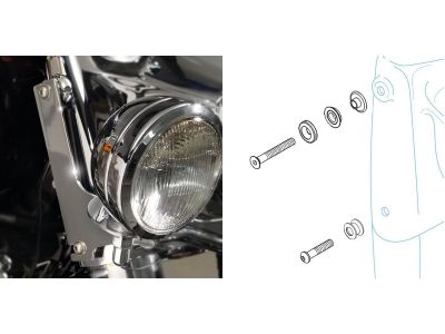 603439 - National Cycle Switchblade Mounting Kit Windshield Mount Kit Chrome