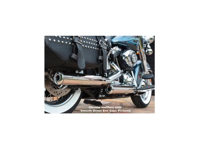 607894 - BSL Gun Smooth Slip On Mufflers Donut End Cap Black Black