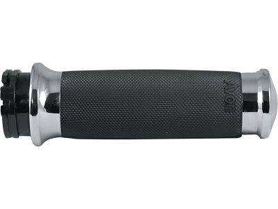 610389 - AVON GRIPS Custom Contour Grips Black Rubber Chrome 1
