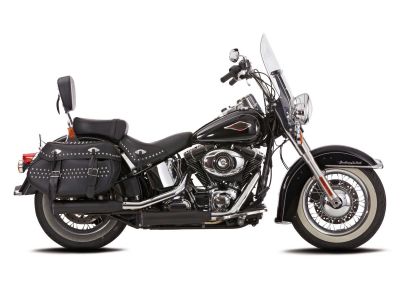 618368 - FALCON Double Groove Slip-On Mufflers Black Satin