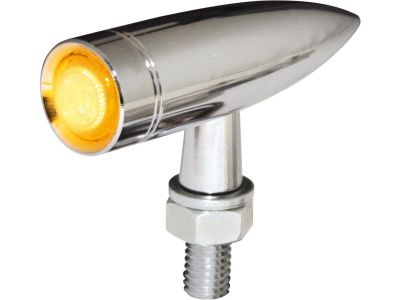618415 - HIGHSIDER Mono Bullet LED Turn Signal Chrome Clear LED
