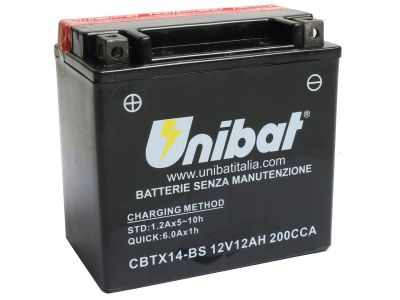 618425 - Unibat Maintance Free Series CBTX14-BS Battery Dry Battery with Acid P...