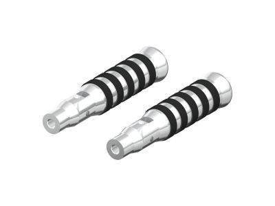 619494 - Rick's O-Ring Passenger Pegs with Folding Pivots Black, Anodized