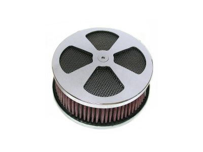 629296 - CCE 4-Spade Hi-Flow Air Cleaner Chrome