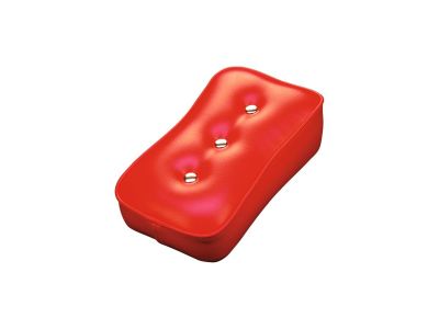 632134 - EASYRIDERS EZ Deluxe Suction Pillion Pad With chrome buttons Red