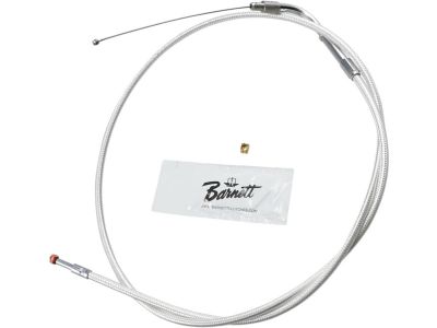649713 - Barnett Platinum Series Throttle Cable 90 ° Stainless Steel Clear Coated Chrome Look 28"