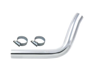650347 - Paughco Exhaust Heat Shields 2 into 1 Exhaust System Chrome Rear