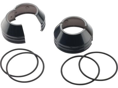 651852 - CCE 2-piece Fork Boot Cover With interlocking springs Black