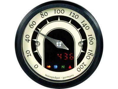 652565 - motogadget motoscope tiny speedster Speedometer Scale: 200 mph; 200 km...