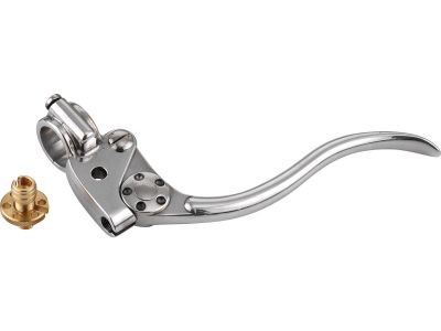 652819 - KUSTOM TECH Deluxe Clutch Cable Perch Assembly Aluminium Polished Lever Aluminium Polished Cable Clutch