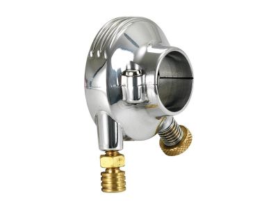 653063 - KUSTOM TECH Deluxe External Throttle Housing With Brass Throttle Clamp Screw and Cable Register Aluminium Polished 1" Single Cable
