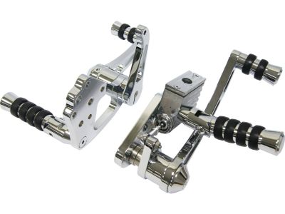 653433 - CCE Billet Forward Control Kit Chrome 5/8