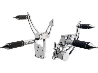653437 - CCE Spike Design Billet Forward Control Kits Chrome