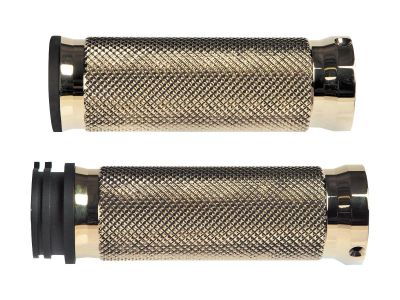 653655 - Thunderbike Base Grips Black Ring Brass 1" Cable operated