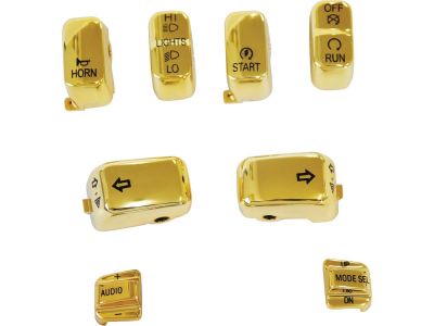 659353 - CCE 8 PC Switch Cap Set with Audio Gold Hand Control Switch Cap Kit With audio button