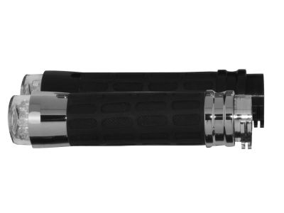 683273 - RBS Softtouch Grip Set with LED Front and Rear Turn Signals Black 1" Throttle Cables