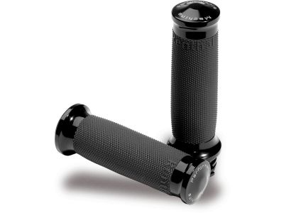 684352 - PM Contour Grips Black 1" Anodized Cable operated
