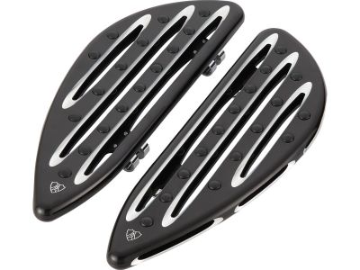 684521 - ARLEN NESS Deep Cut Driver Floorboards Black Cut Anodized