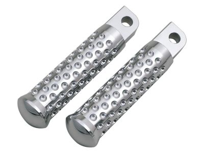 684760 - CYCLE KRAFT Dimpled Foot Pegs Passenger Pegs Chrome