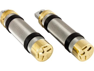 685639 - HKC Retro footrest,Iron Cross Foot Pegs Brass Polished