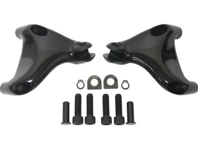 688231 - CCE Passenger Peg Mounts for Sportster Black Powder Coated