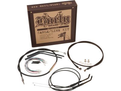 690240 - BURLY Clubman Bar Cable Kit Black Vinyl Non-ABS