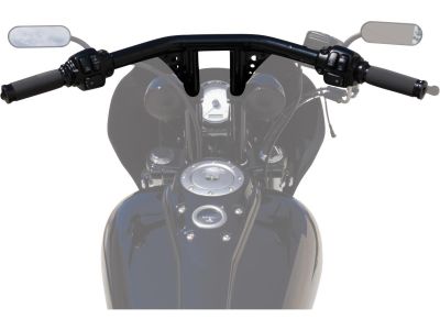 693655 - SANTEE 12 Straight-Up T-Bar Handlebar Black Powder Coated 1 1/4" Throttle By Wire