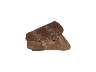 697382 - La Rosa Solo Swing Arm Saddle Bag Rustic Brown Left