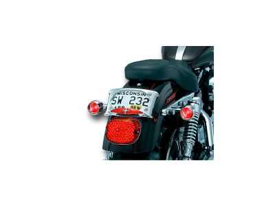 773166 - Küryakyn Lighted Curved Laydown License Plate with Accent Taillights