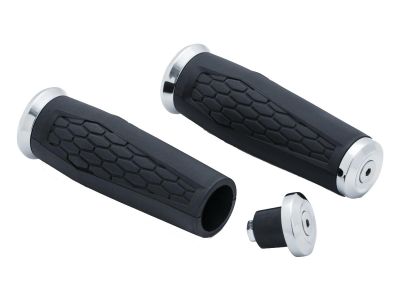 775928 - Küryakyn Hex Grips Chrome 7/8" Throttle By Wire Throttle Cables