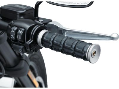 776674 - Küryakyn Dillinger Grips Silver 1" Throttle By Wire