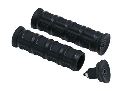 776679 - Küryakyn Dillinger Open Ends Grips Black Satin 7/8" Throttle By Wire Throttle Cables