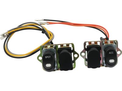 890342 - CCE, Rocker Switch Kit, Fairing- Handle Bar, Spot/Acc, Black Rocker Switch Kit Spot/Accessories