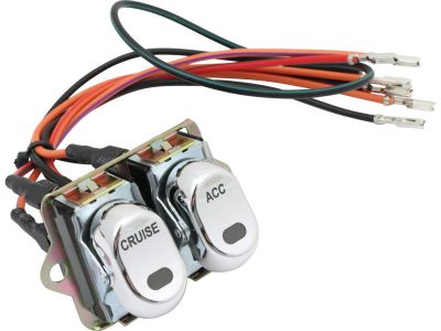 890355 - CCE, Rocker Switch Kit, Fairing- Handle Bar, Cruise/Acc, Chrome Rocker Switch Kit